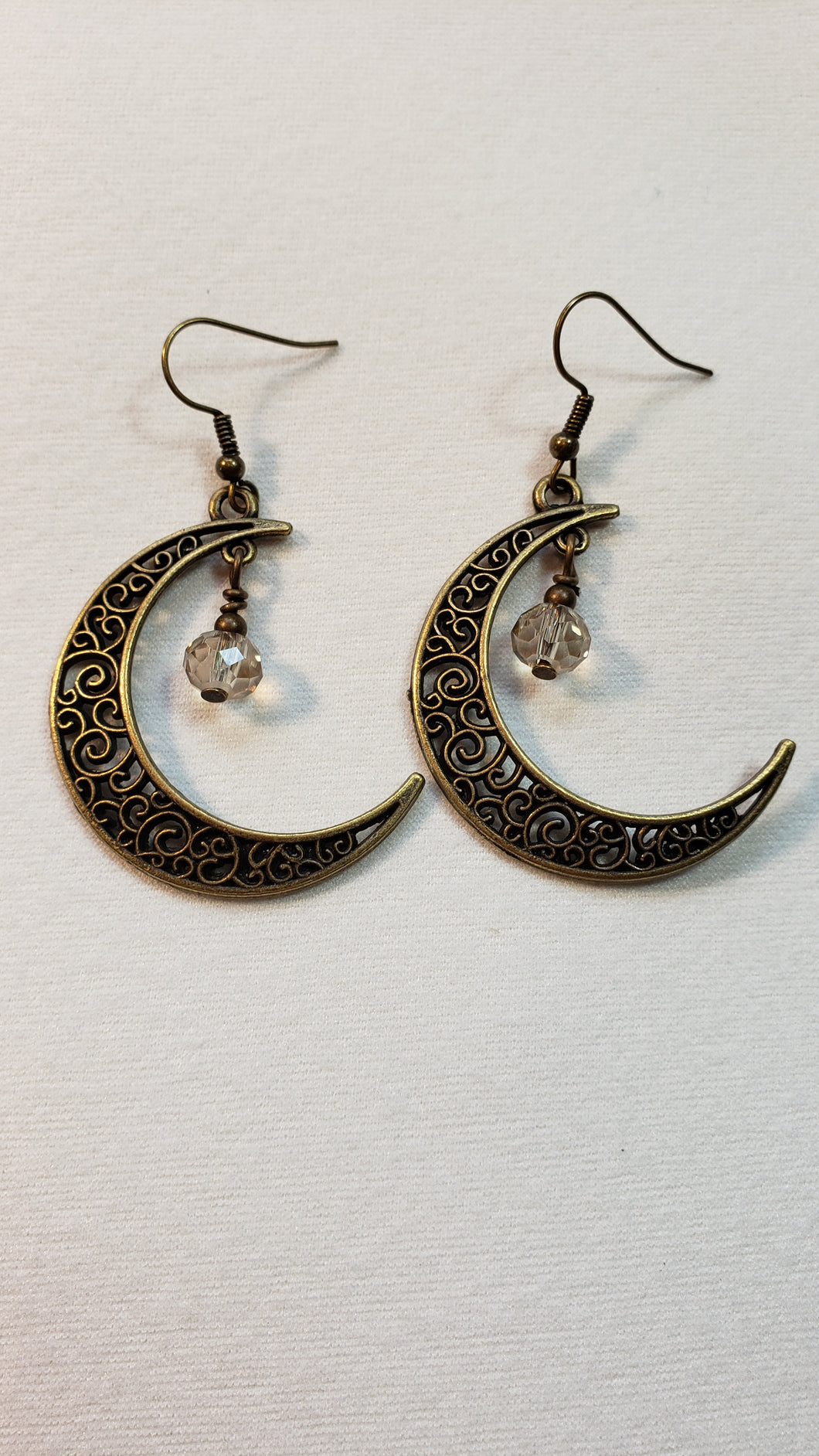 Golden Crescent Moon Dangling Earrings – GIVA Jewellery