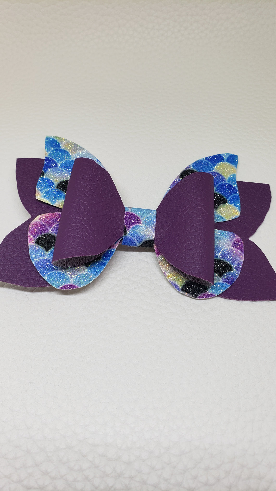 Purple Butterfly Mermaid Hair Clip
