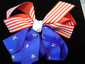 Red White and Blue Hairbow